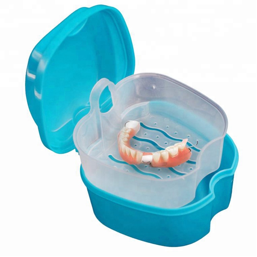blue denture box
