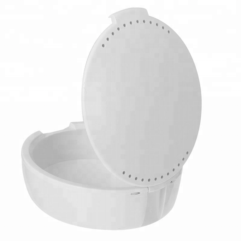 denture box with mirror