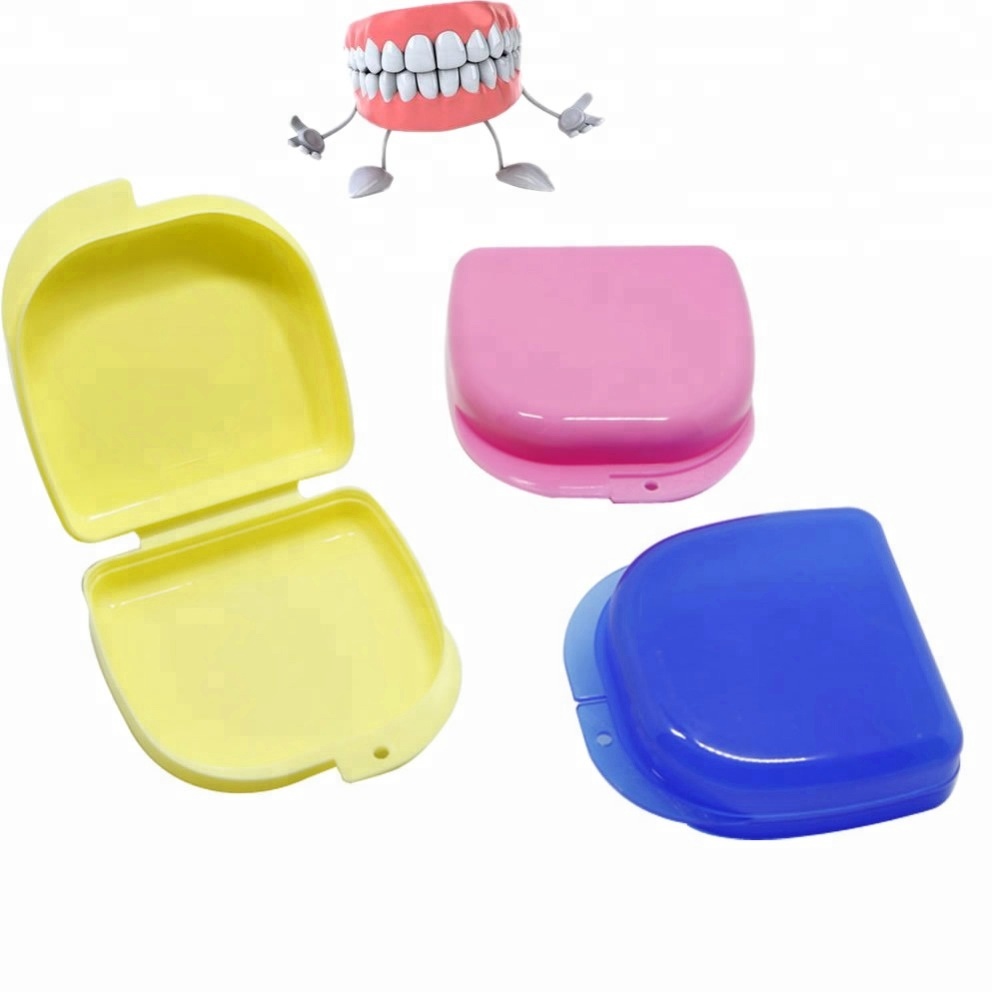 Denture Bath Box Case Dental False Teeth Appliance Container Storage Boxes Dentures Cleaner